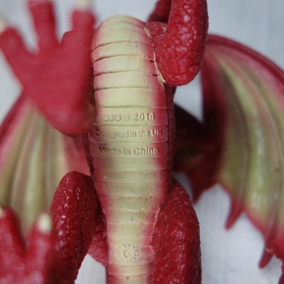 Mojo Red Dragon Fantasy action toy figurine display mythical legends - Picture 9 of 9